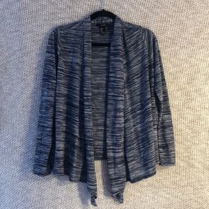 Soft Blue Striped Cardigan (Size L)